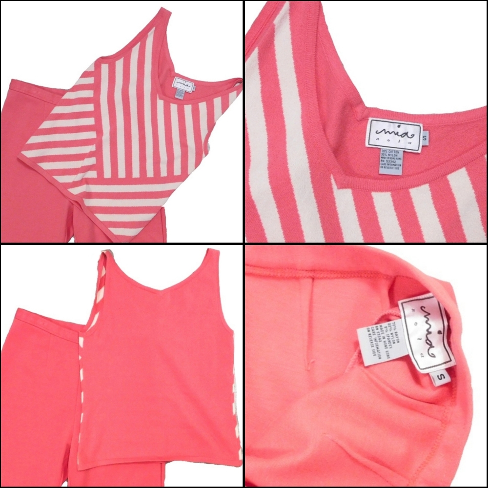 MIA NOLA WMNS SZ S CORAL CAPRI & SLVLSS TOP SET - Picture 7 of 7